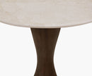 Mila Rose Beige/Dark Brown End Table - Galey Alix x Livabliss