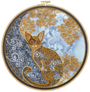 Bead Embroidery Kit - Moon cat AB-709