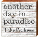 Another Day in Paradise Lake Wedowee White ABR1 | Wall Art Print on Real Wood