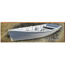 Lake Wawasee White Boat | Wall Art Print on Real Wood