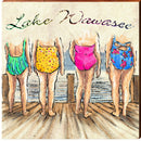 Lake Wawasee, Indiana I Lady Bums Wooden Sign I Wall Art Print on Real Wood