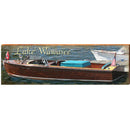 Lake Wawasee Vintage Boat | Wall Art Print on Real Wood