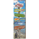 Chain of Lakes Lake Directional | Wall Art Print on Real Wood