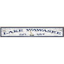 Lake Wawasee Sail Boat White Shabby | Wall Art Print on Real Wood