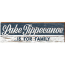 Lake Tippecanoe For Family Navy | Wall Art Print on Real Wood