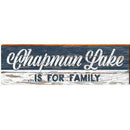 Chapman Lake For Family Navy | Wall Art Print on Real Wood