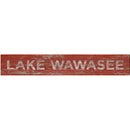Lake Wawasee Red Rustic | Wall Art Print on Real Wood