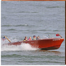 Vintage Speed Boat | Wall Art Print on Real Wood