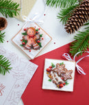 Holiday Baking Gingerbread Man Christmas Ornament Bead Embroidery Kit by Abris Art ABT-033