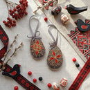 Easter Star Folk Star Easter Egg Bead Embroidery Kit by Abris Art ABT-056