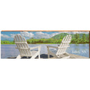 Inlet, NY Lake Adirondack Chairs | Wall Art Print on Real Wood