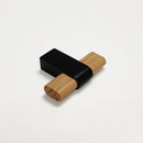Black and Oak Wood "Crossing" Cabinet Knob and Drawer Handles