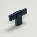 Black Wood and Metal "Crossing" Cabinet Knob and Drawer Handles