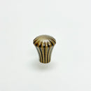 Fluted Antique Brass "Jewel" Ridge Cabinet Knobs and Pulls