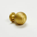 Satin Brass "Sweet" Beehive Cabinet Knob and Drawer Pulls