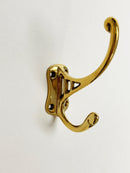 Polished Unlacquered Brass "Double" Wall Hook