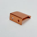 Tab Brushed Copper "Edge" Finger Drawer Pulls