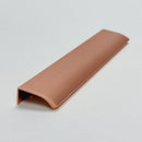 Tab Brushed Copper "Edge" Finger Drawer Pulls