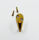 Antique Brass "Capri" Single Modern Wall Hat and Coat Hook