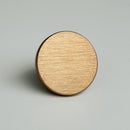 Round Brushed Bronze "Plato" Flat Cabinet Knob