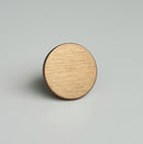 Round Brushed Bronze "Plato" Flat Cabinet Knob