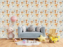 Stylish Mushrooms Pattern Wallpaper