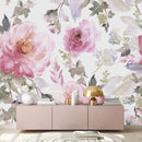 Fashionable Pink Floral Wallpaper Chic