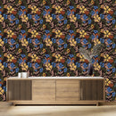 Modish Dark Floral Wallpaper Chic