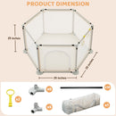 Hexagonal Baby Playpen for Babies & Toddlers Baby Fence Baby Play Yard with Carrybag