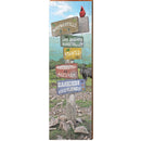 Waynesville Mountain Directional Home Decor Art Print on Real Wood