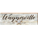 Waynesville Star Elevation White Sign | Wall Art Print on Real Wood