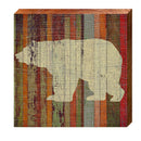 Bear Orange Boards | Wall Art Print on Real Wood