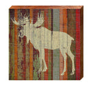 Moose Orange Boards | Wall Art Print on Real Wood