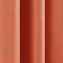 52 x 84 inch Solid Orange Apricot Thermal Blackout Curtain Panels - Set of 2