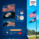 Phoenix Presidential Flagpole Kit | Heavy-Duty Residential Flagpole