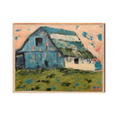 Pastel Barn | Wall Art Print on Real Wood