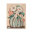 Pastel Flowers | Wall Art Print on Real Wood