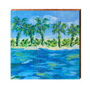 Beach Palms | Wall Art Print on Real Wood