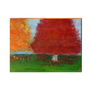 Fall Trees | Wall Art Print on Real Wood