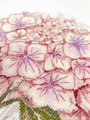 A Fragile Bloom Pink Hydrangea Counted Cross-Stitch Kit by Abris Art AH-309