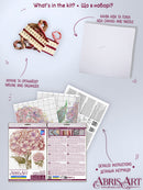 A Fragile Bloom Pink Hydrangea Counted Cross-Stitch Kit by Abris Art AH-309