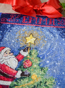 Spark the Celebration Santa Christmas Stocking Cross-Stitch Kit by Abris Art AHH-001