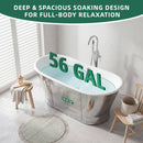AKICON 67" Cast Iron Freestanding Bathtub, Drain and Overflow Kit Included