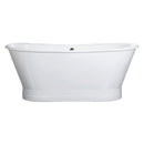 AKICON 67" Cast Iron Freestanding Bathtub, Drain and Overflow Kit Included