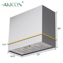 Akicon 36" Stainless Steel Wall Mount Range Hood with 600 CFM Vent Hood