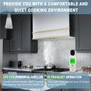Akicon 36" Stainless Steel Wall Mount Range Hood with 600 CFM Vent Hood
