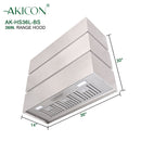 Akicon 36" Stainless Steel Range Hood with 600 CFM Insert & 6-Burner Gas Range Combo – Powerful Ventilation, Convection Oven, Multiple Finishes