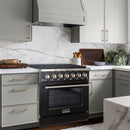 36" Slide-in Freestanding Professional Style Gas Range with 5.2 Cu. Ft. Oven, 6 Burners