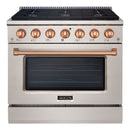 36" Slide-in Freestanding Professional Style Gas Range with 5.2 Cu. Ft. Oven, 6 Burners