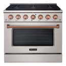 36" Slide-in Freestanding Professional Style Gas Range with 5.2 Cu. Ft. Oven, 6 Burners